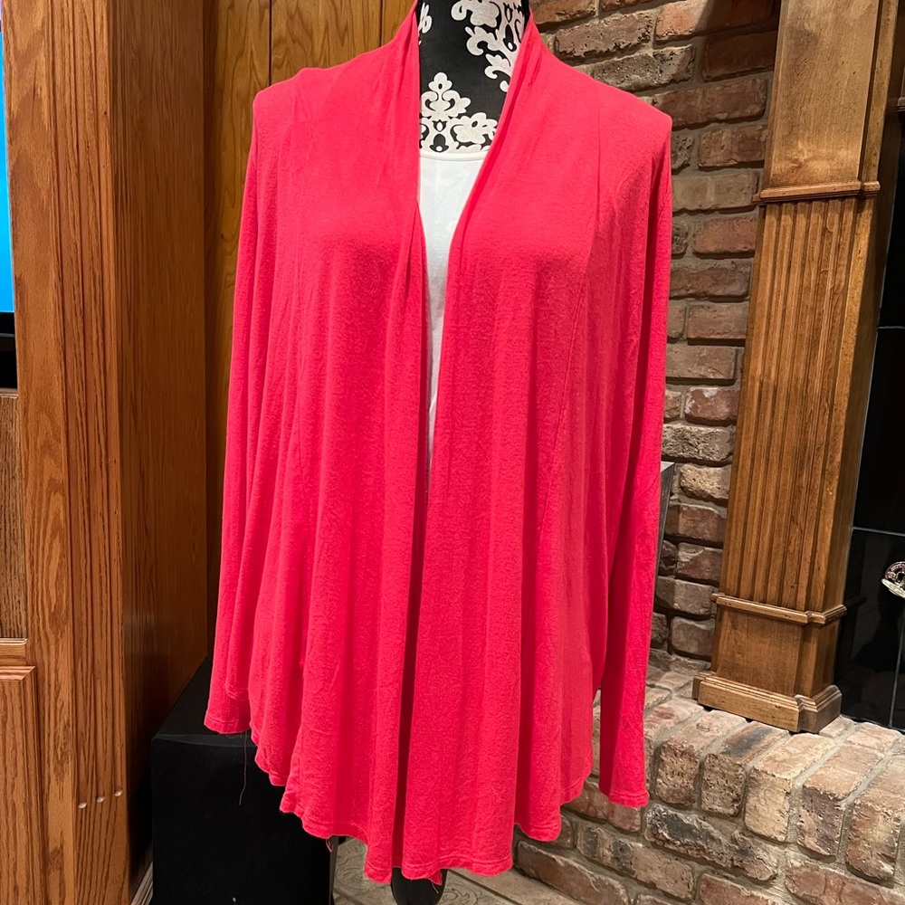 Emma’s Closet salmon colored cardigan.